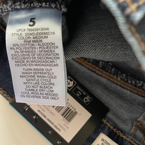 NWT Girls Jordache Super Skinny Jeans. Size 5 - Picture 6 of 8